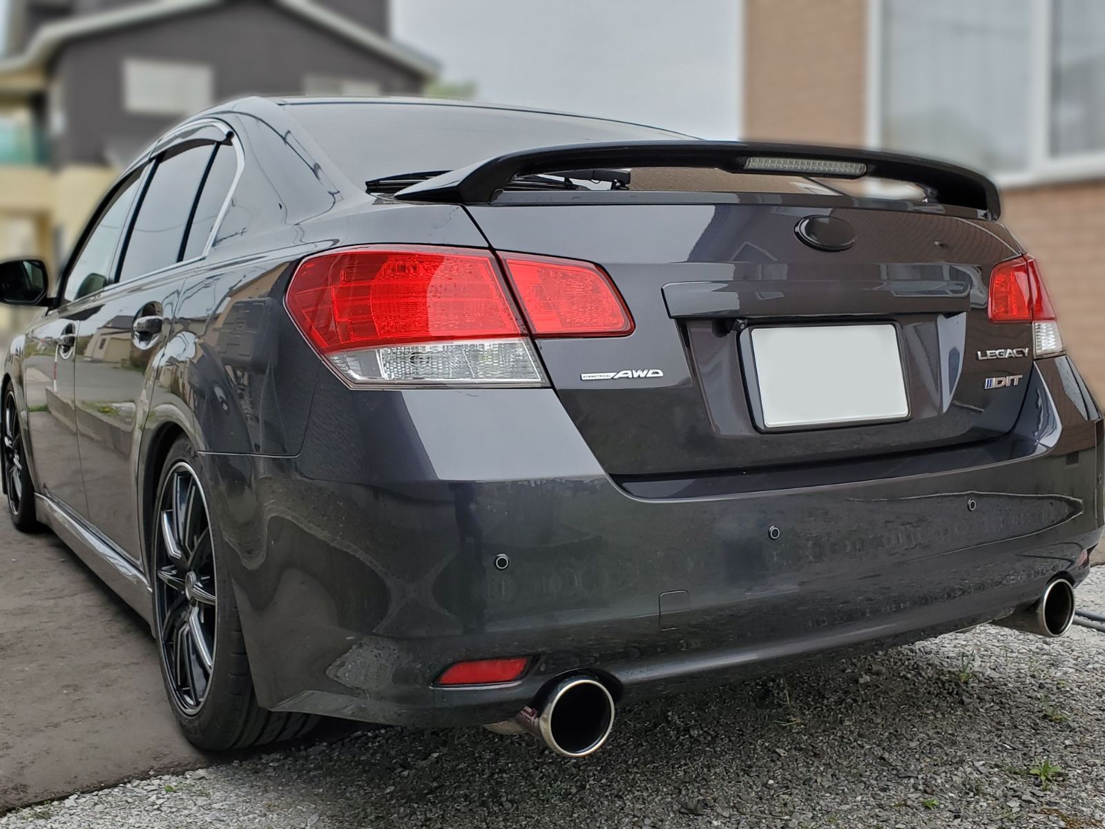 Tint+再利用Ok エンブレム スモークフィルム(ブラックスモーク)レガシイB4 BM9/BMG/BMM 後期 D/E/F型 BMレガシー レガシィ