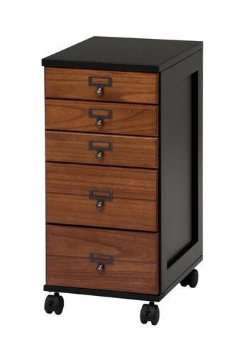 天然木キャスター付きチェスト 5段 チェスト リビング収納 収納家具 おしゃれ 木製