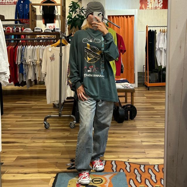 #672 HARLEY-DAVIDSON ハーレー　ロンT 古着　Lヴィンテージ 672 HARLEY-DAVIDSON ハーレー ロンT 古着 Lヴィンテージ - メルカリ