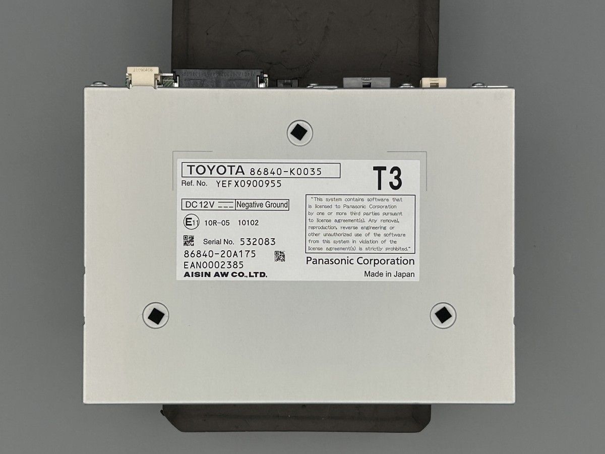 新車外し 80系 トヨタ ハリアー 純正 T-コネクトナビキット 品番86840-K0035 24080044