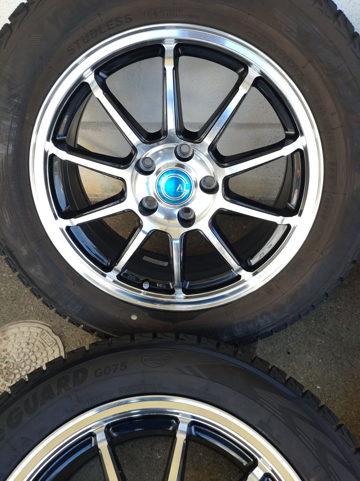 ブランドルライン 114.3-5H 17×7.0J 48 ＆YOKOHAMA ice GUARD G075 225 60R17 スタッドレスタイヤホイール4本セット FFCRYSTALESIA_COM