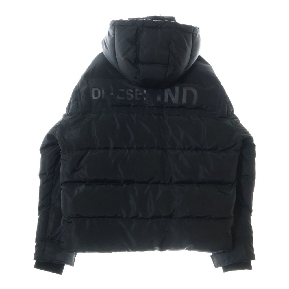 DIESEL W-HUSTLE PAD ダウンジャケット M 黒 DIESEL (ディーゼル) W-RUSSELL-PAD JACKET ラッセル ロゴ