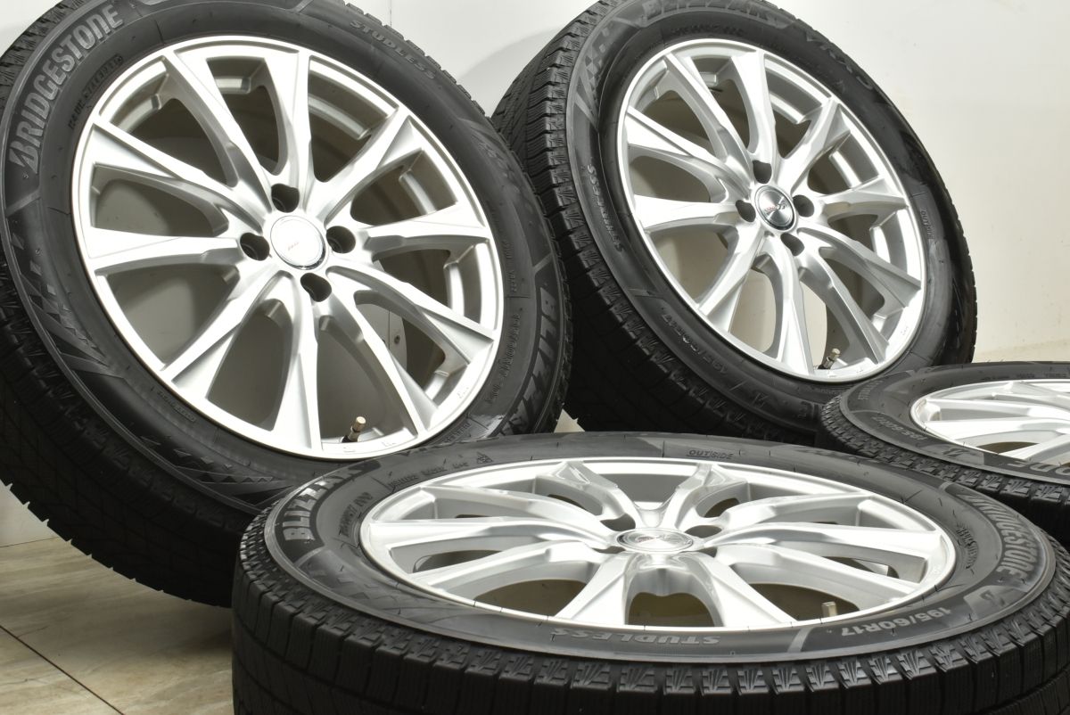 ライズ ロッキーなどに WEDS JOKER 17in 6J 40 PCD100 ブリヂストン ブリザック VRX3 195 60R17 レックス ガソリン車