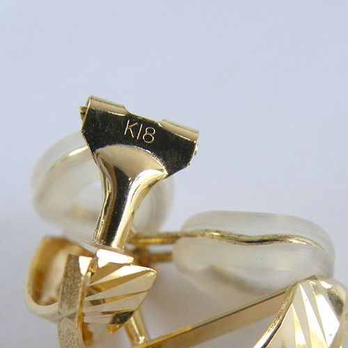 K18YG デザイン イヤリング イエローゴールド ジュエリー 18K 18金 地 