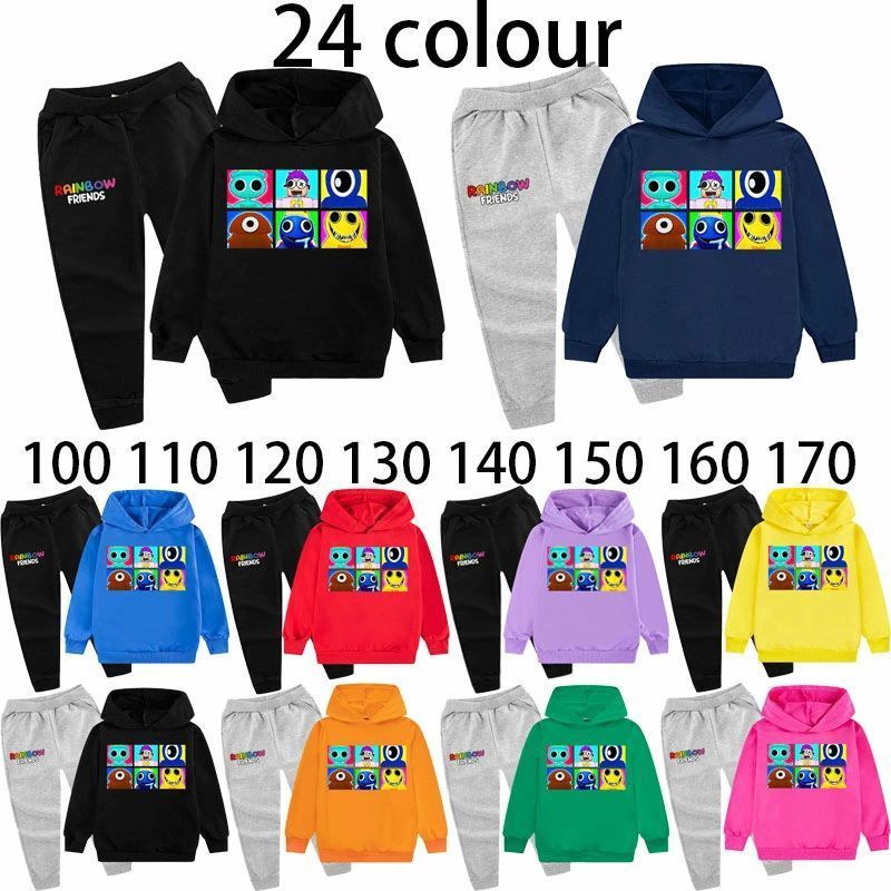 24色 レインボーフレンズ Rainbow friends 長袖 長ズボン 二点上下セット 誕生日用品 子供へのギフト 感謝祭の日 ハロウィンクリ