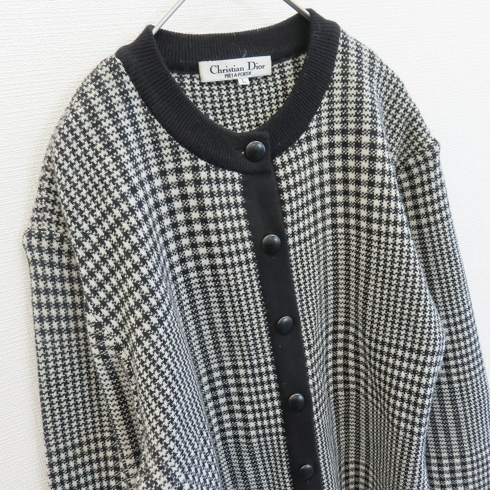 Christian Dior 千鳥格子近年タグニットセットアップ40 Christian Dior 千鳥格子近年タグニットセットアップ40