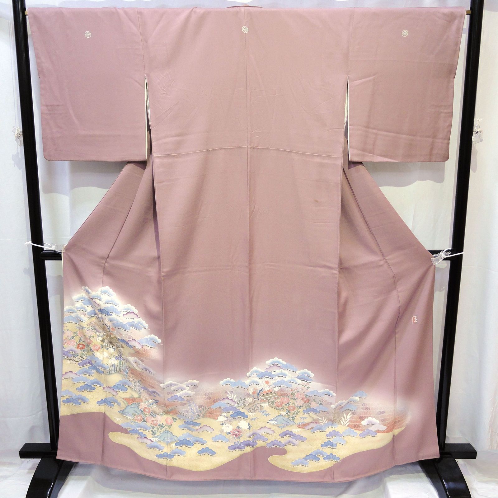 正絹 色留袖 着物 五つ紋 松竹梅 No.200701-0437 梱包サイズ60