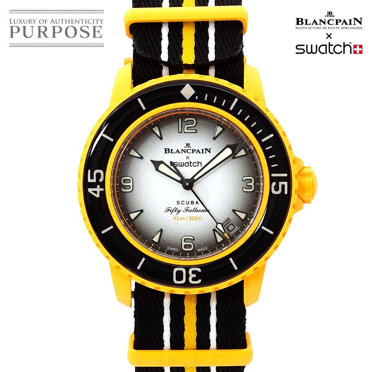 スウォッチ swatch Blancpain×swatch フィフティ ファゾムス パシフィックオーシャン SO35P100 自動巻き Pacific Ocean 90284317