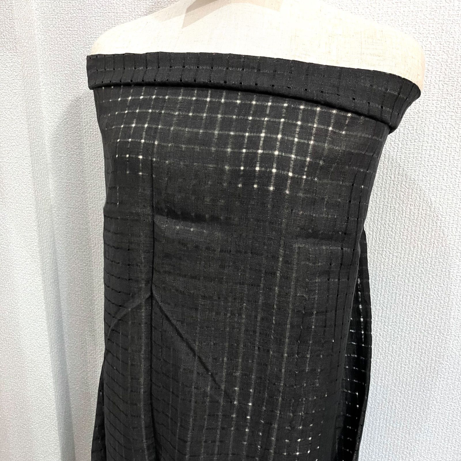 一点のみ 2135 変わり織りリネン生地 スミクロ 約250㎝