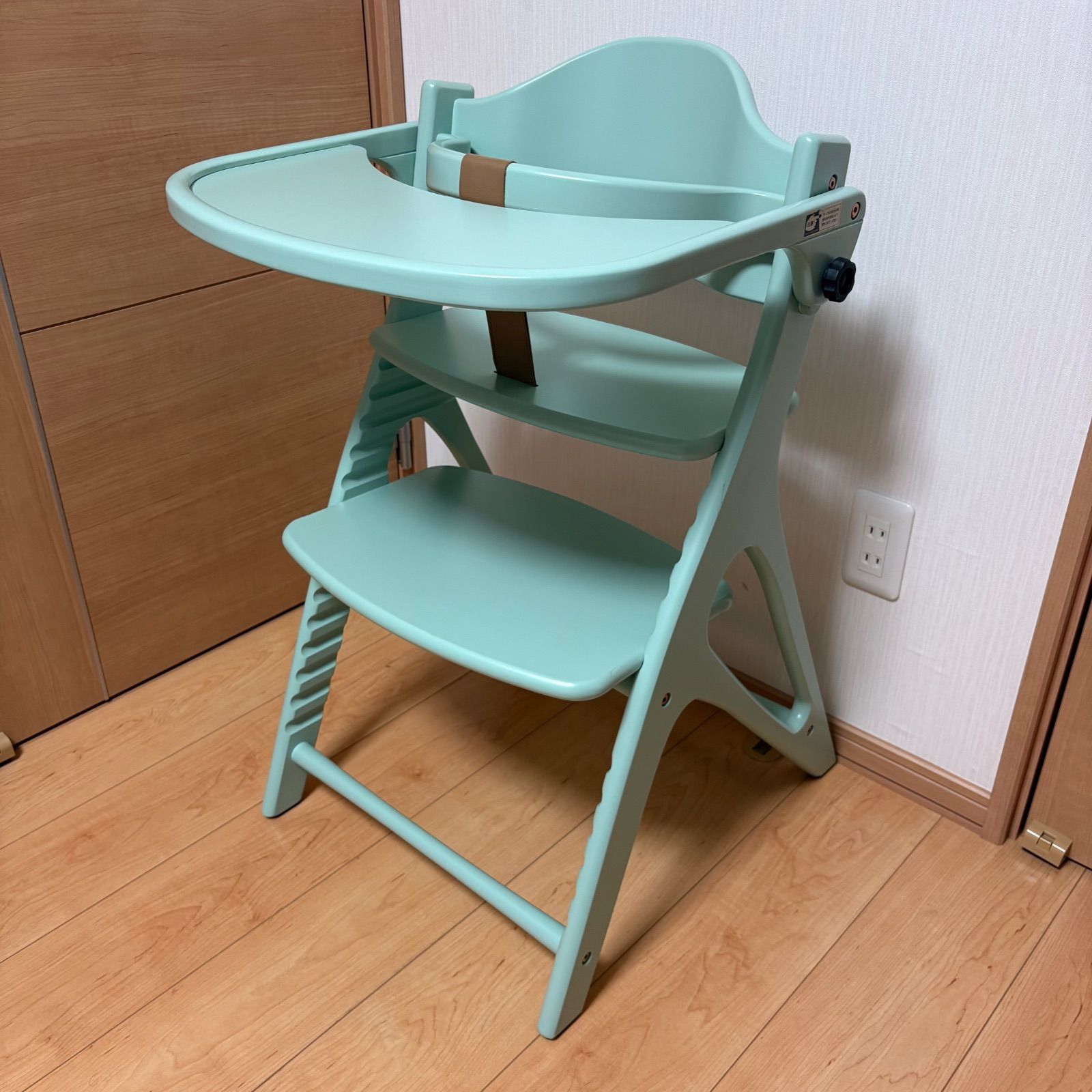 大和屋 アッフルチェア テーブル ガード付き ハーブグリーン