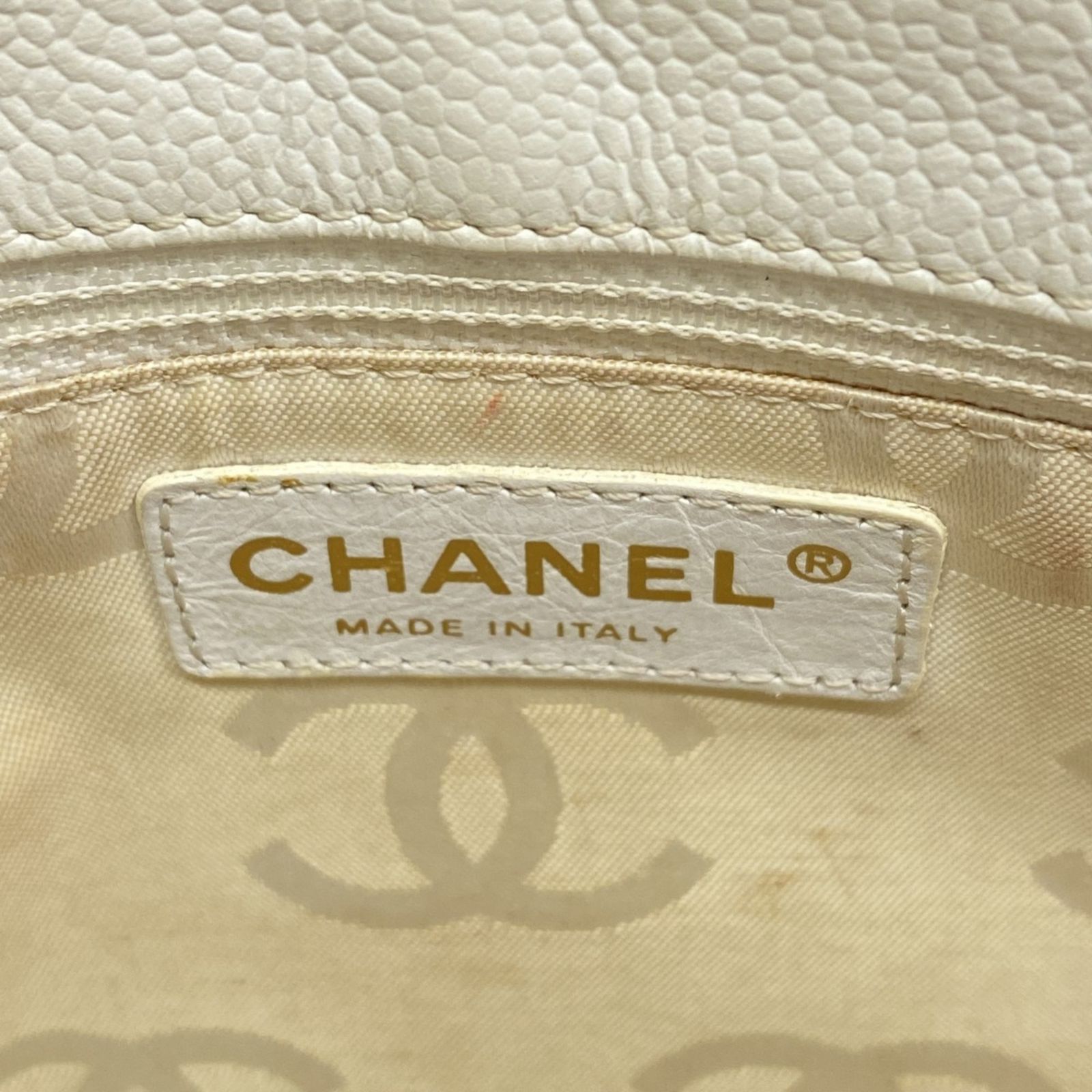 シャネル Chanel シャネル ハンドバッグ キャビアスキン ホワイト レディース P1439705 DECORATOM_COM_BR