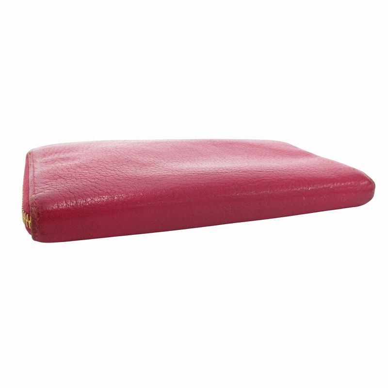 ミュウミュウ miumiu 長財布 ウォレット レザー ラウンド