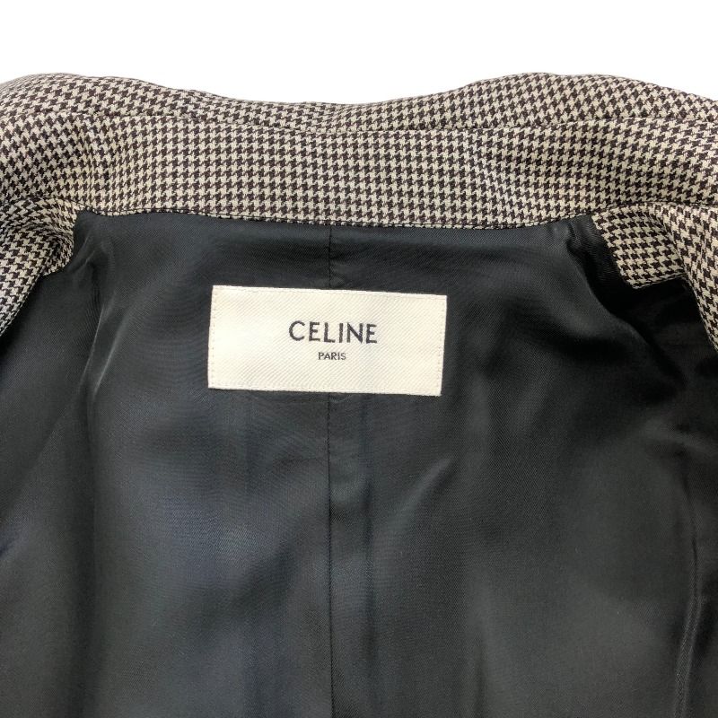 ネット限定】セリーヌ CELINE ステンカラーコート 千鳥格子 2M0121747