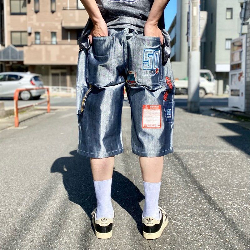 00's Deadstock バギー デニム ペインター ショートパンツ メタル