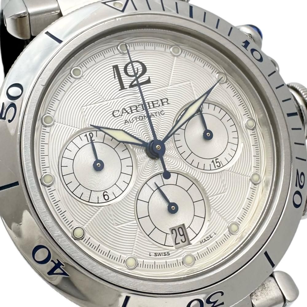CARTIER/カルティエ】パシャ38mm クロノグラフ W31030H3/2113 箱あり  
