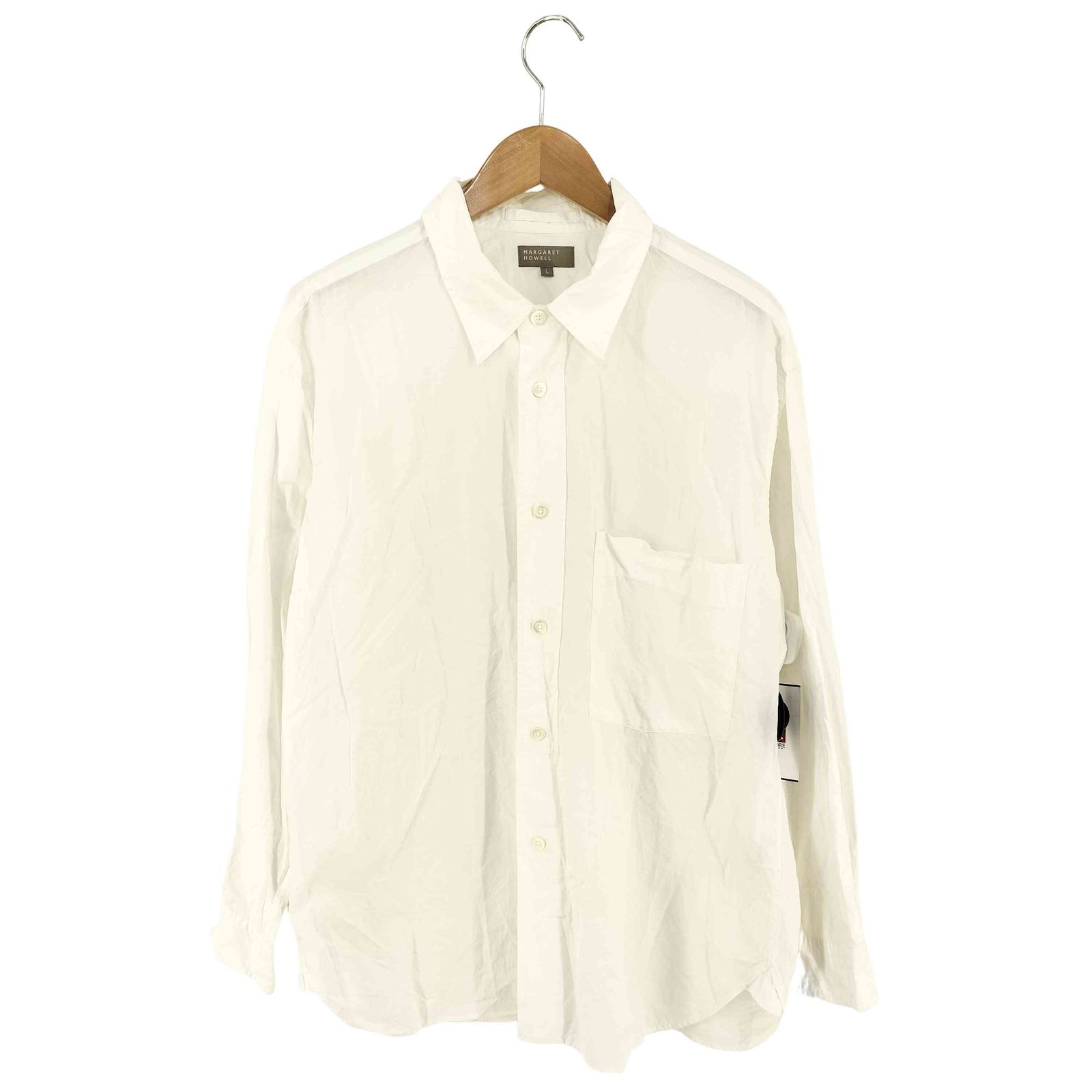 マーガレットハウエル MARGARET HOWELL ORGANIC COTTON POPLIN SHIRT メンズ L