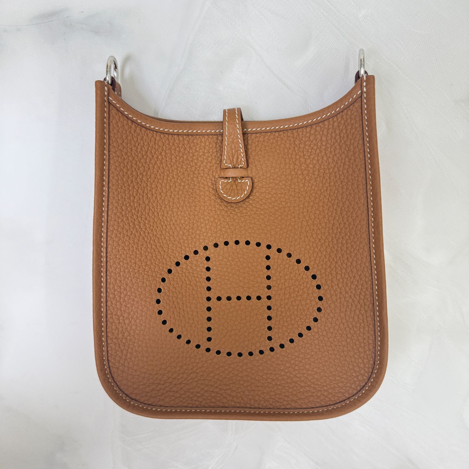 【新品未使用】【最新K刻印】HERMES ミニエヴリン アマゾーヌ TPM 16 エルメス ミニエヴリン アマゾーヌ TPM ブルーペール/ナタ