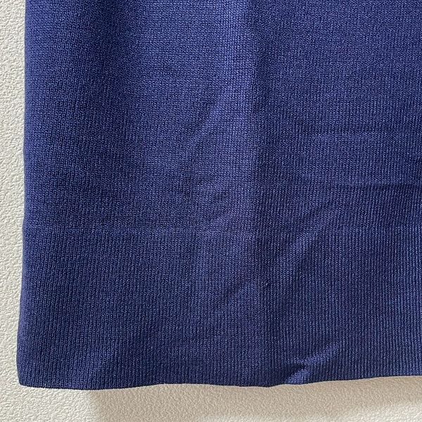 snc サイトウトヨコ 斉藤都世子 セットアップ 紺 紫 マルチ ニット 半袖 花 ひまわり レディース 967098