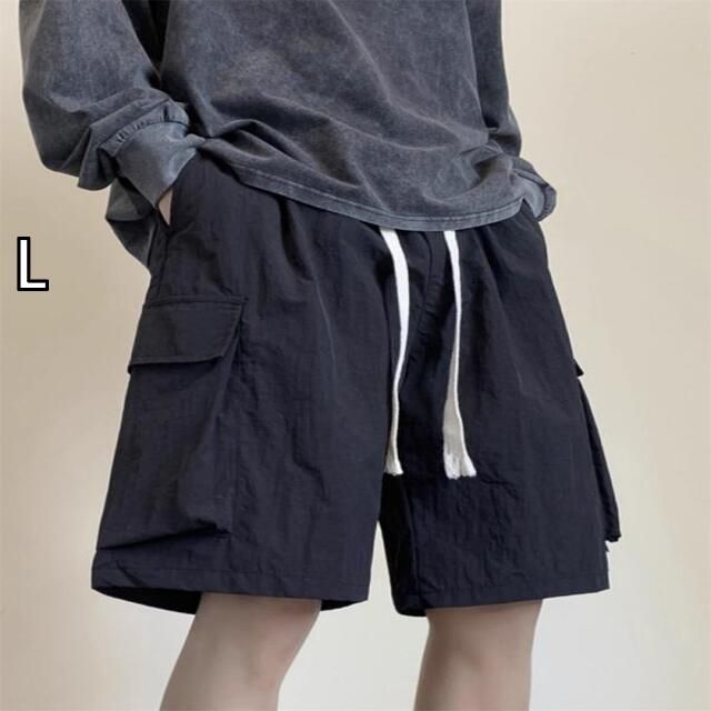 [L]メンズ ファッション 服 用 オシャレ シンプル 大人 かっこいい ストリート 夏コーデ  パンツ 薄手 快適 マルチ ポケット カジュアル パンツ 