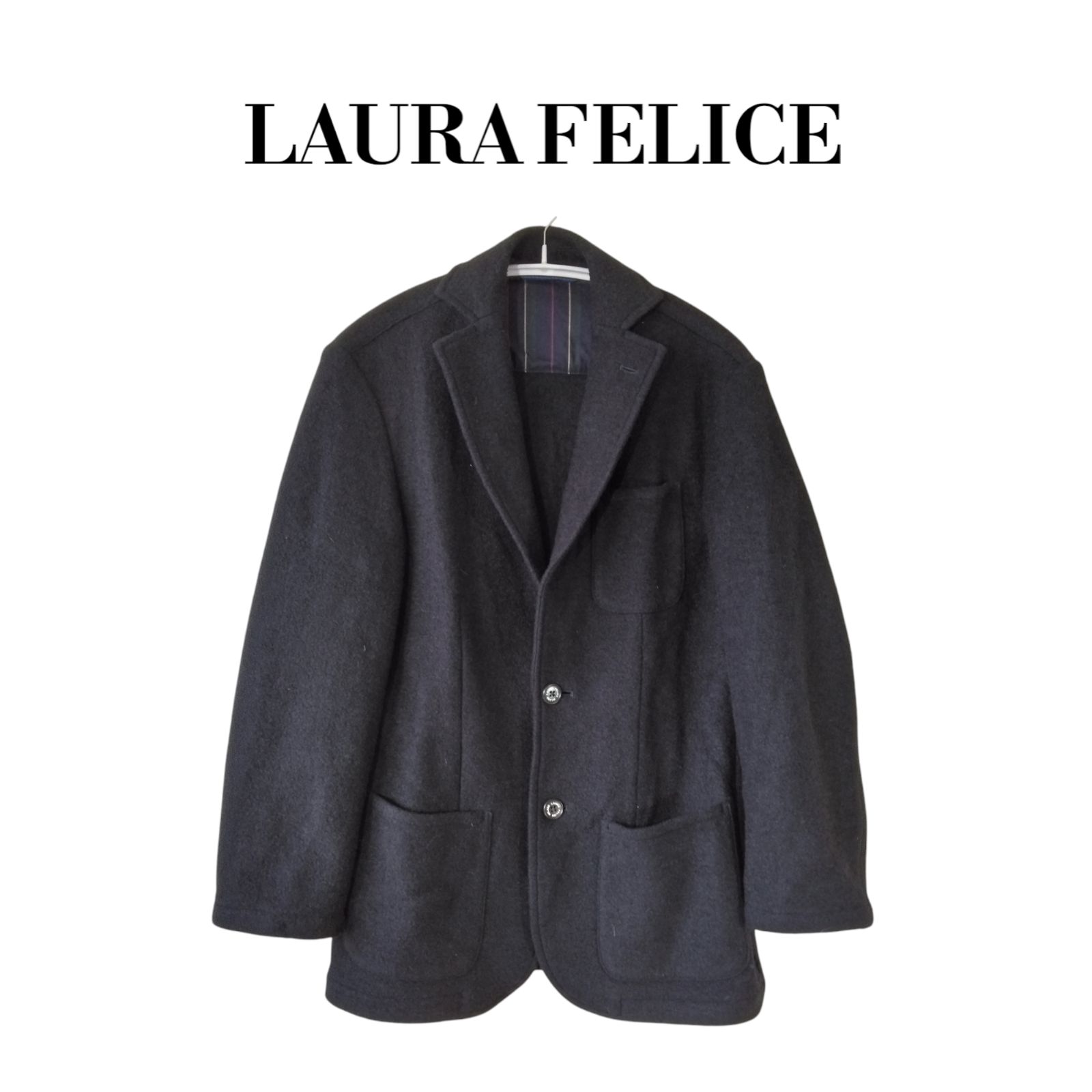 LAURA FELICE MILANO テーラードジャケット 黒 メンズ M ラウラ 
