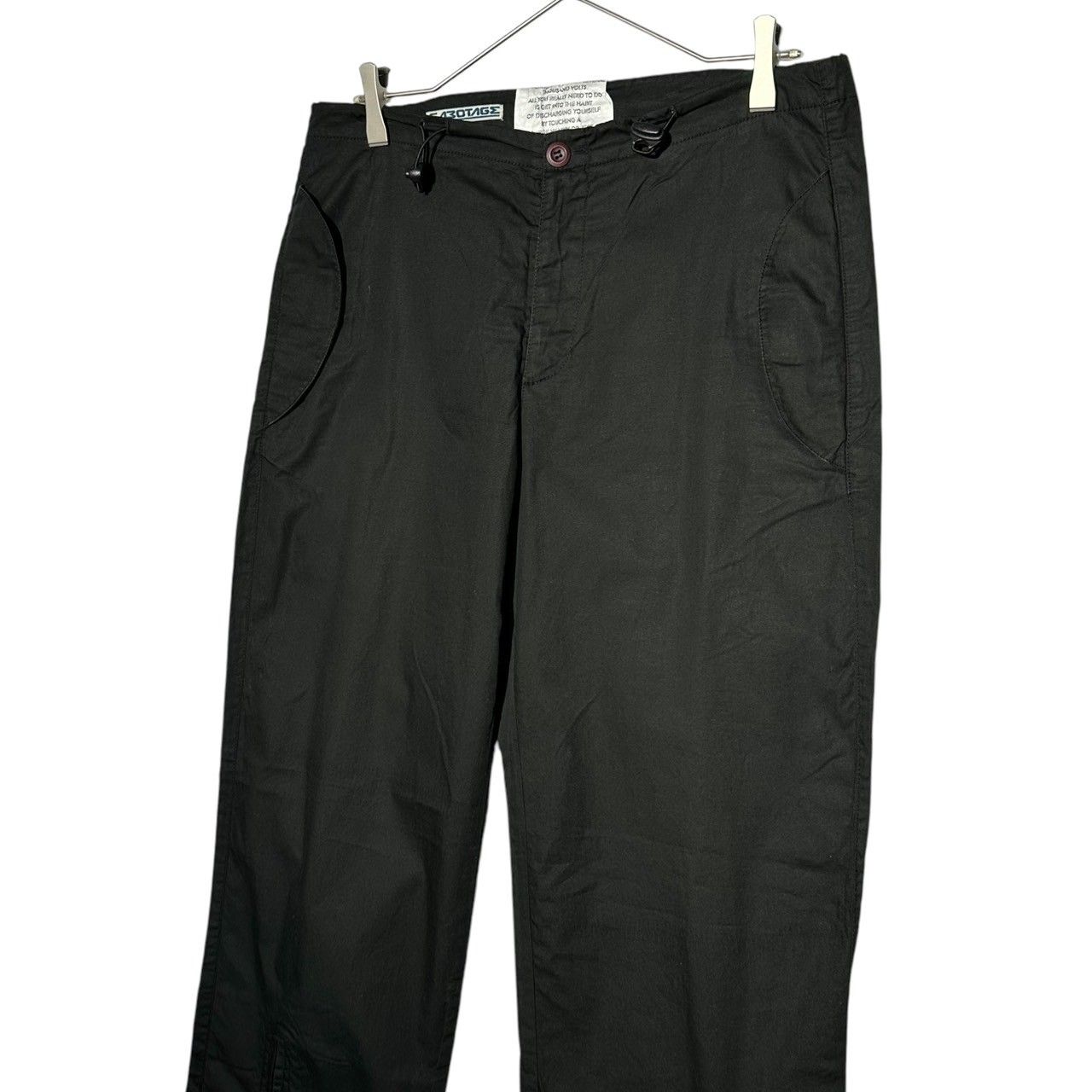 00s SABOTAGE ギミック テック パラシュート パンツ y2k SABOTAGE(サボタージュ) 00's Gimmick Tech Parachute Pants