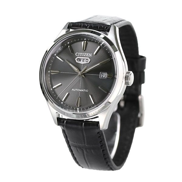 シチズン CITIZEN 腕時計 メンズ NH8390-20H シチズン コレクション レコードレーベル シーセブン RECORD LABEL 自動巻き（8200/手巻き付） ブラックxブラック アナログ表示