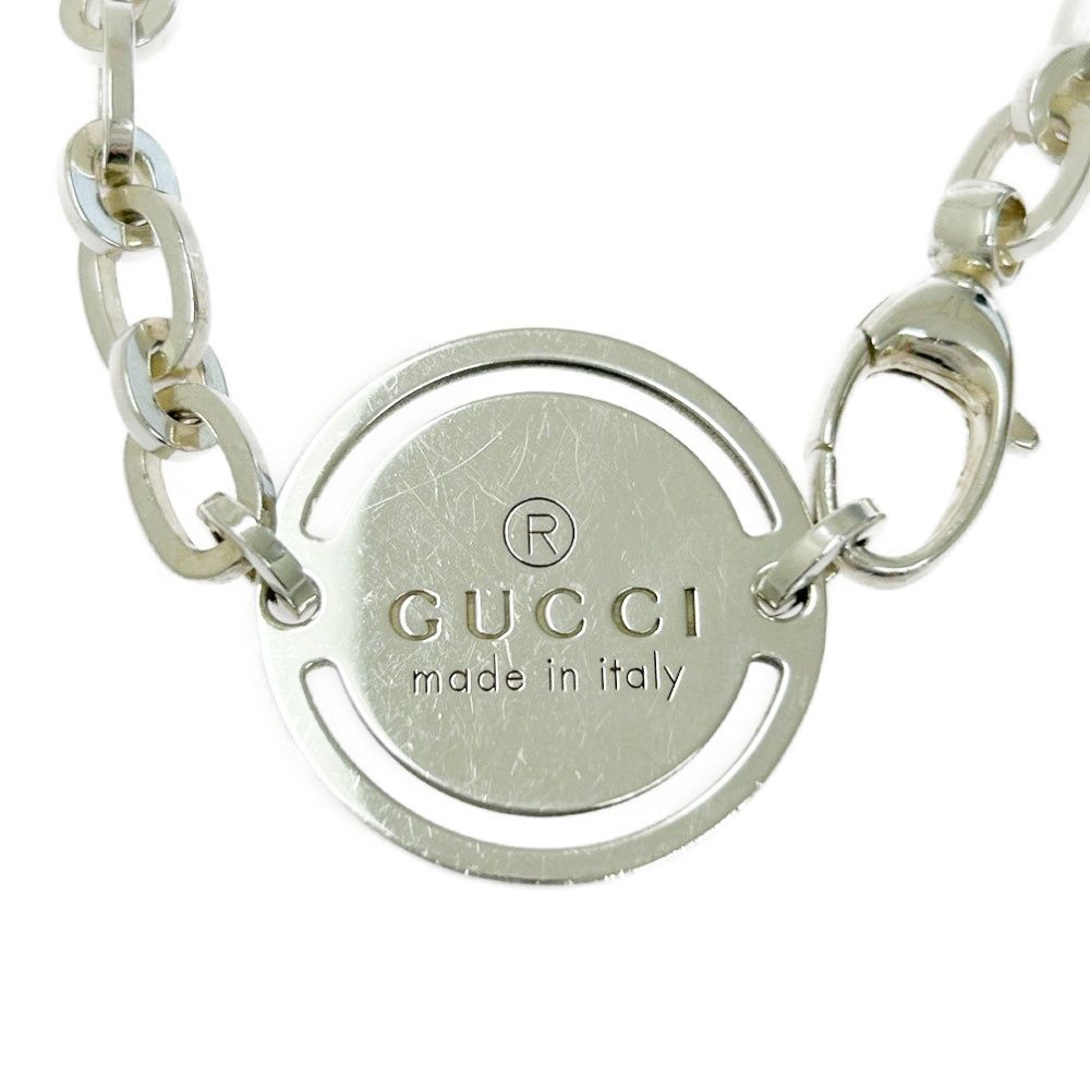 中古】【箱付き】 GUCCI グッチ シルバー ロゴプレート サークル