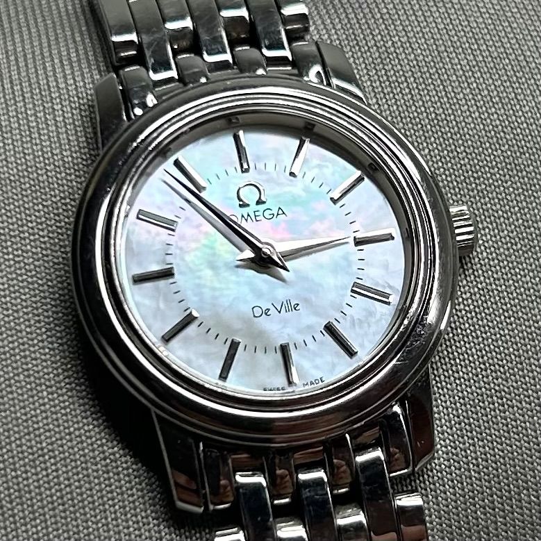 ✨OMEGA✨オメガ✨デビル✨クォーツ✨シルバー文字盤✨レディース✨腕時計✨ OMEGA 【ノベルティープレゼント】 オメガ レディース 時計
