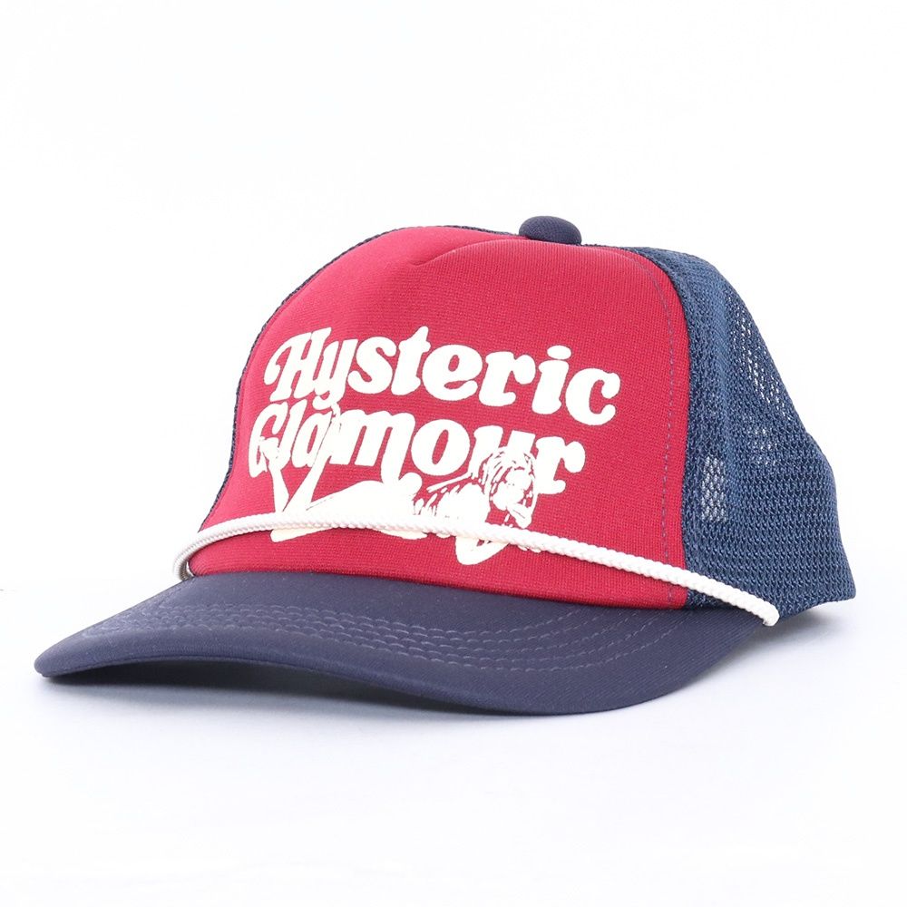 HYSTERIC GLAMOUR LIE DOWN GIRL メッシュキャップ ネイビー
