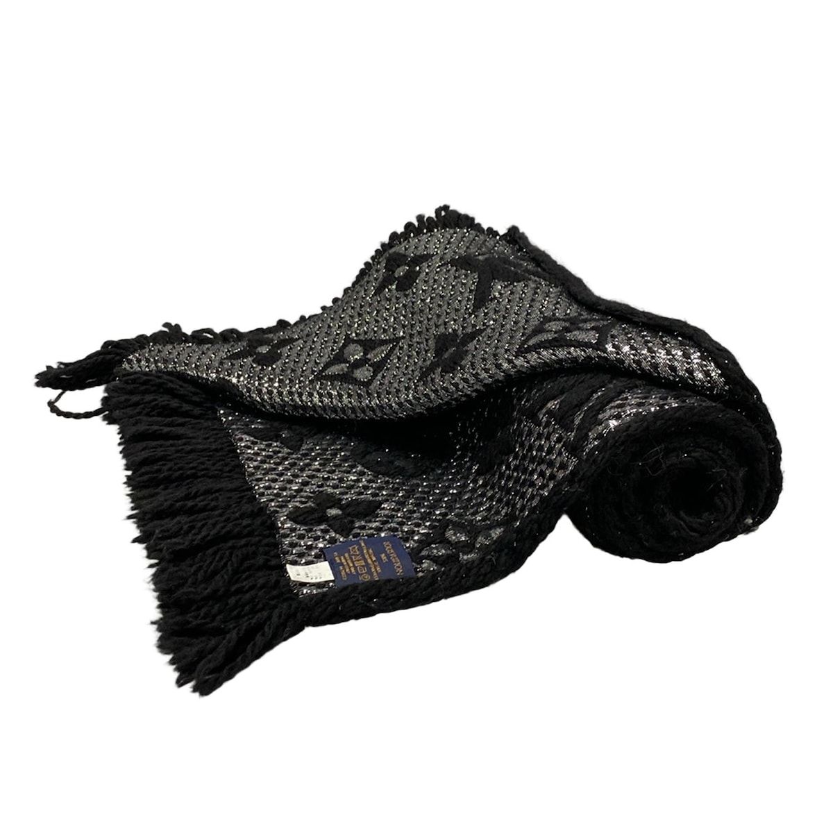 ルイ・ヴィトン エシャルプ・ロゴマニア ウール シャインノワール