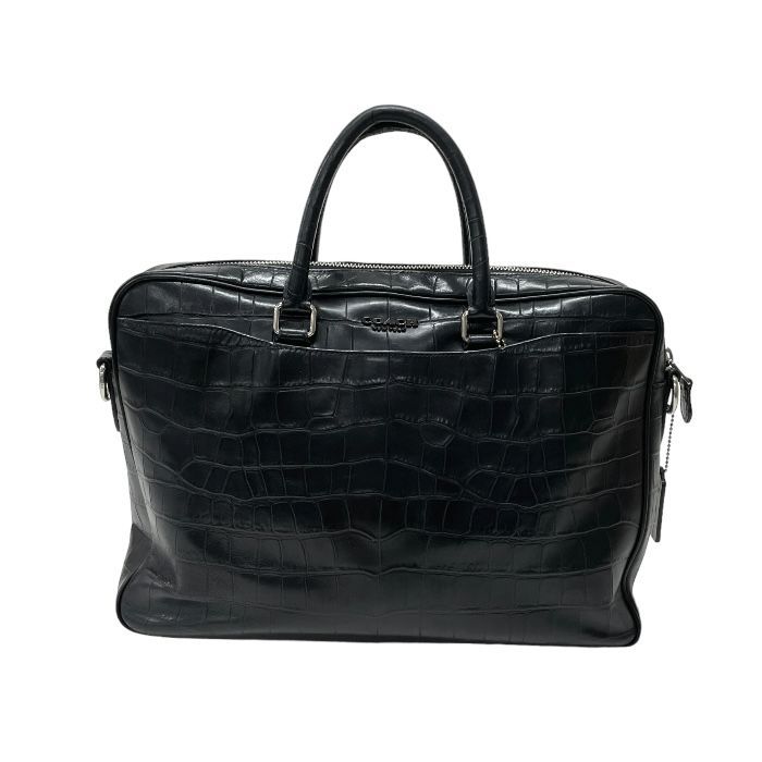 超美品 COACH ベケット ビジネスバッグ レザー ブリーフケース コーチ COACH ベケット スリム ブリーフケース エンボスドレザー