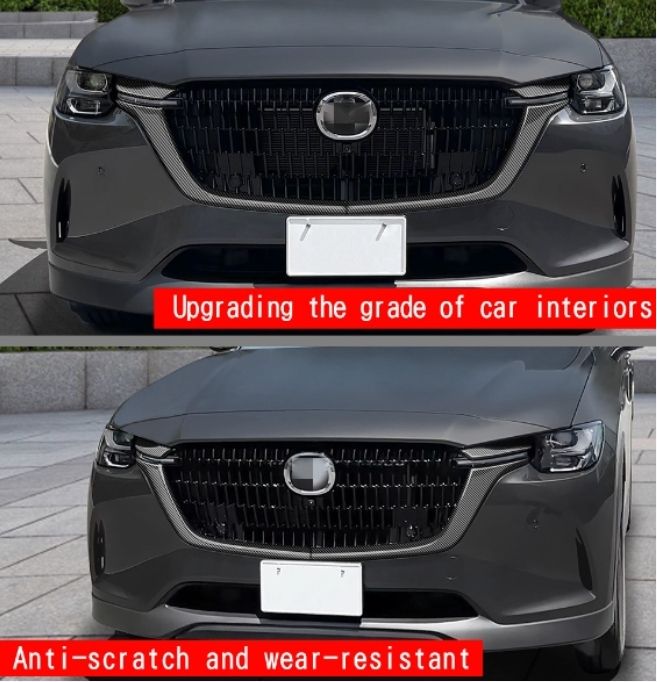 マツダ CX-60 2025- ABS フロントグリルカバー トリム 2色選択 FFCRYSTALESIA_COM