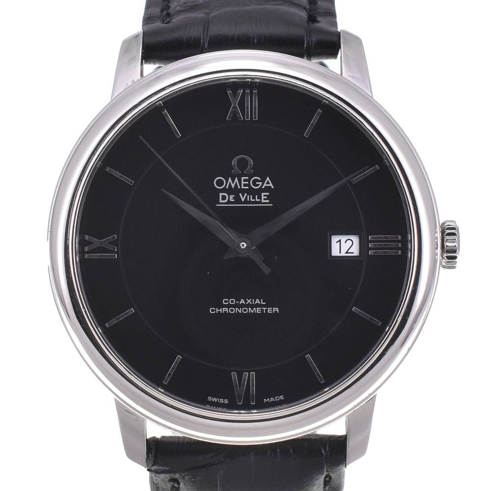 オメガ OMEGA 424.13.40.20.01.001 デビル プレステージ デイト CO-AXIAL 自動巻き メンズ L 143010