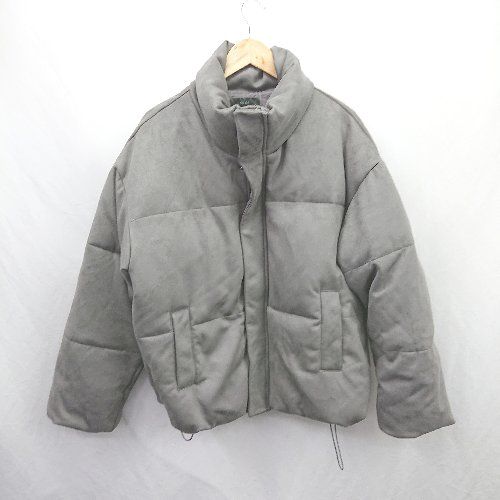 ⊇ CLEL クレイル 裾ドロスト 長袖 中綿ジャケット サイズM グレー系 メンズ E 1507080005660