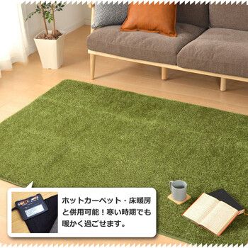 ラグ ふっくら贅沢な芝生風ラグ