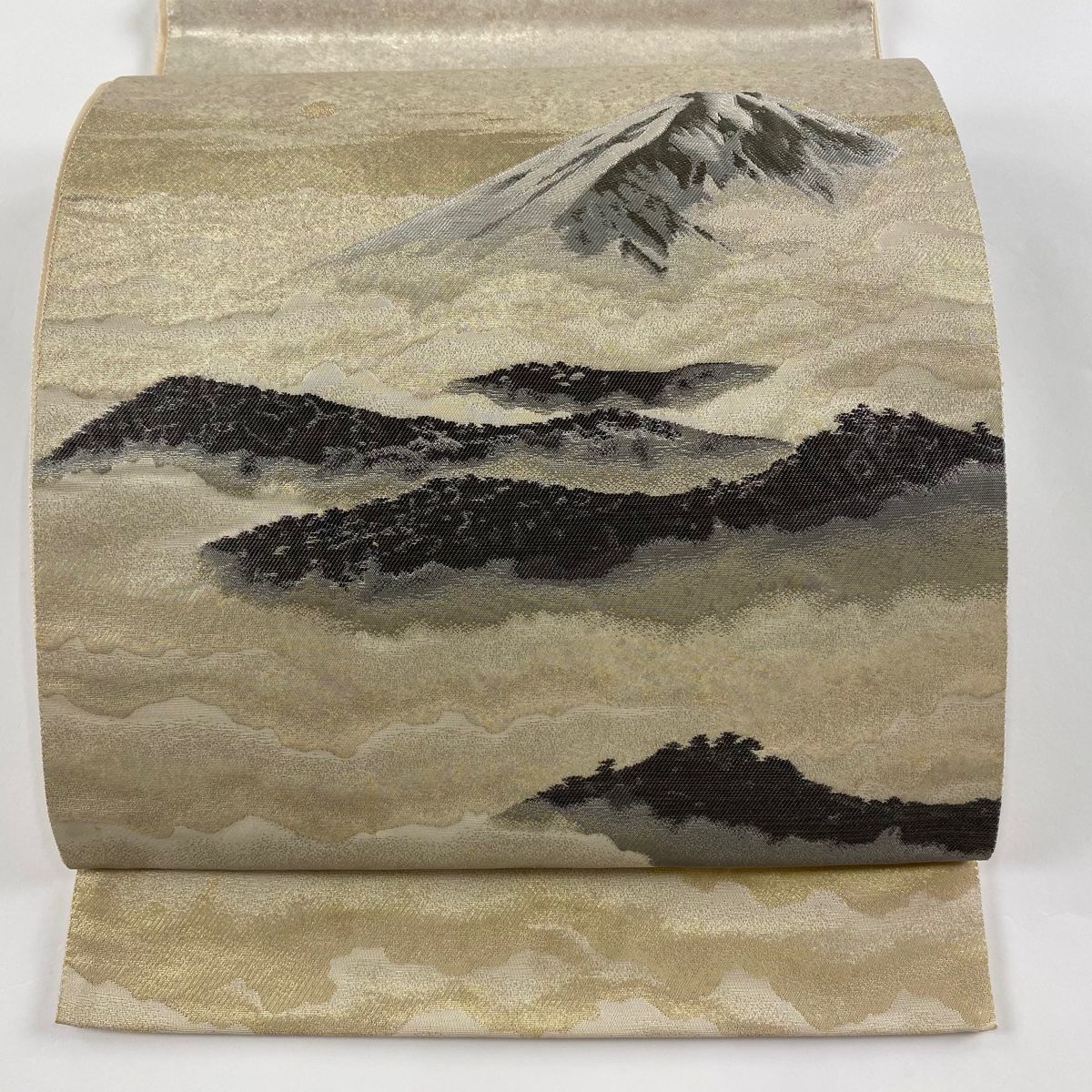 帯1837 ●じゅらく謹製 横山大観 蓬萊山 高級 正絹 太鼓六通 袋帯 帯1837 ○じゅらく謹製 横山大観 蓬萊山 高級 正絹 太鼓六通 袋帯