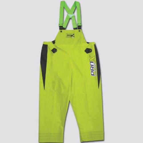 5営業日で発送 弘進ゴム プロエックスα 胸付ズボン ライム 4L G0614AL 1858871