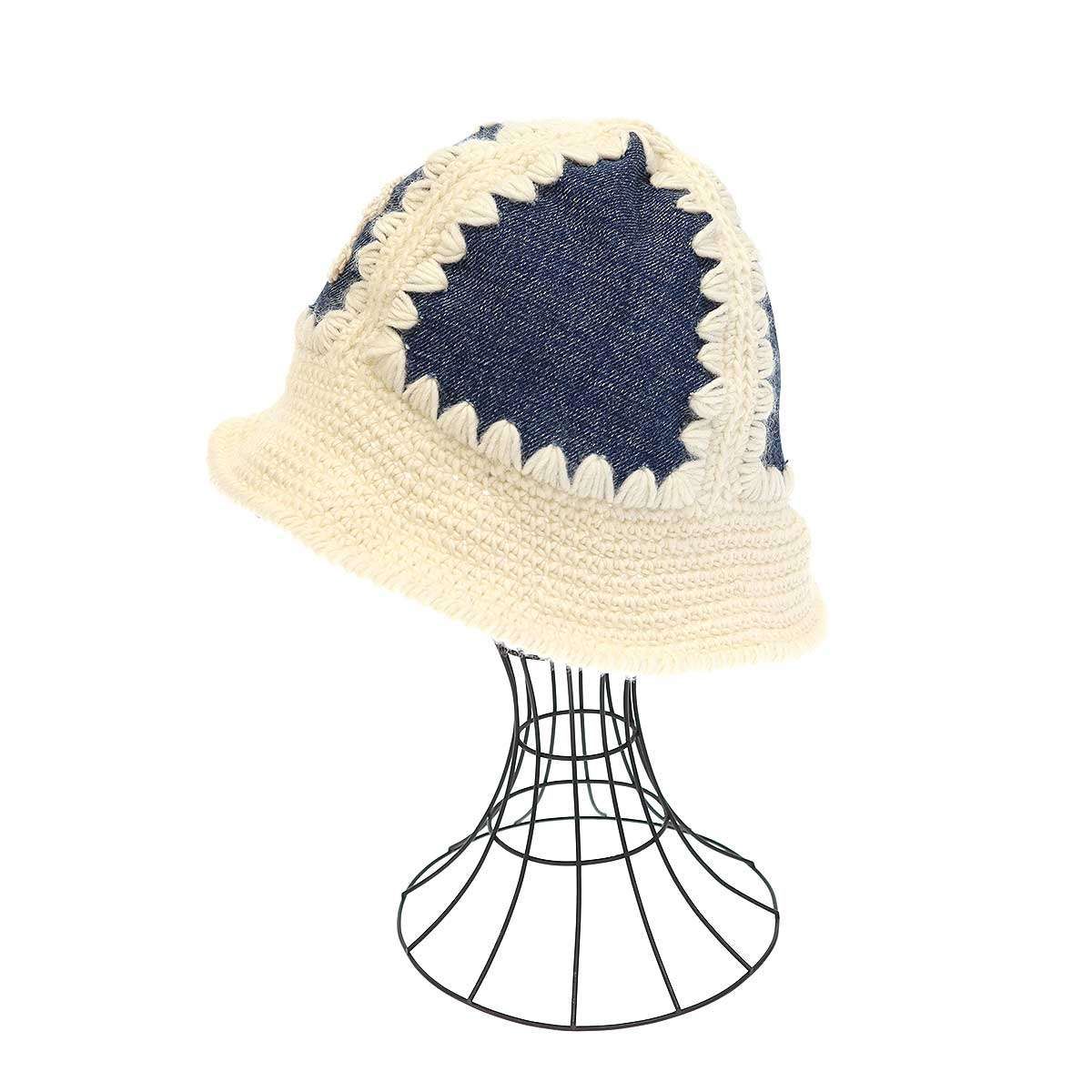 CELINE セリーヌ 24SS Triomphe Bucket Hat Crocheted Wool and