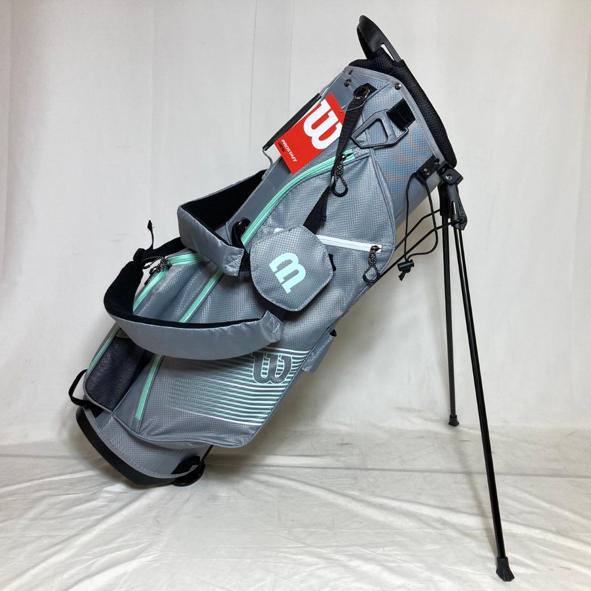 Wilson グレー キャディバッグ スタンド付き