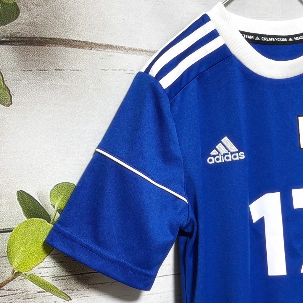 美品】adidas アディダス OSAKA サッカー ユニフォーム 17 青 ミ