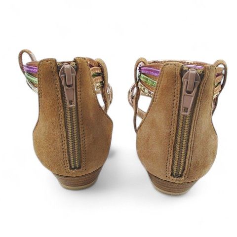 Au Bannister サンダル　37（23.5㎝） オウバニスター AU BANNISTER サンダル バックジップ メタリック