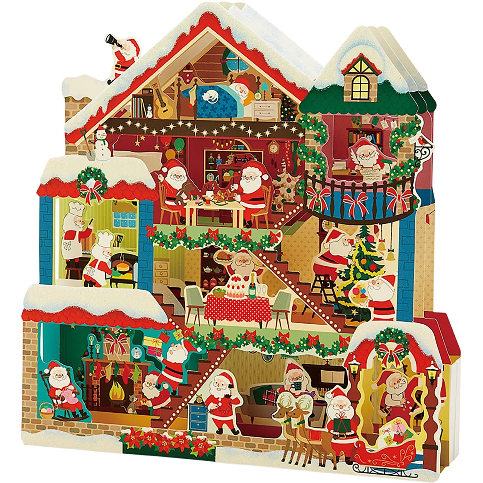 海外輸送可 JX グリーティングカード 36-3 サンタドールハウス メッセージカード SANRIO カード 523607 サンリオ