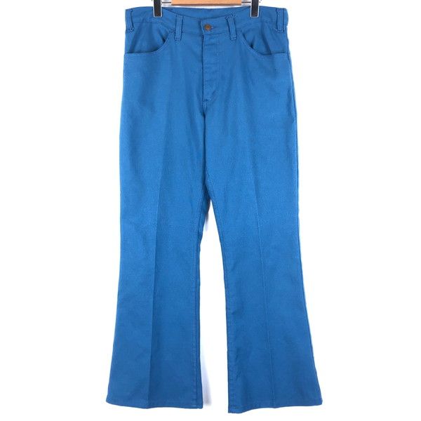【古着】 Levi's リーバイス 646 スラックスパンツ スタプレスト フレア ブーツカット 60-70s ブルー系 メンズW33 【中古】 n060081