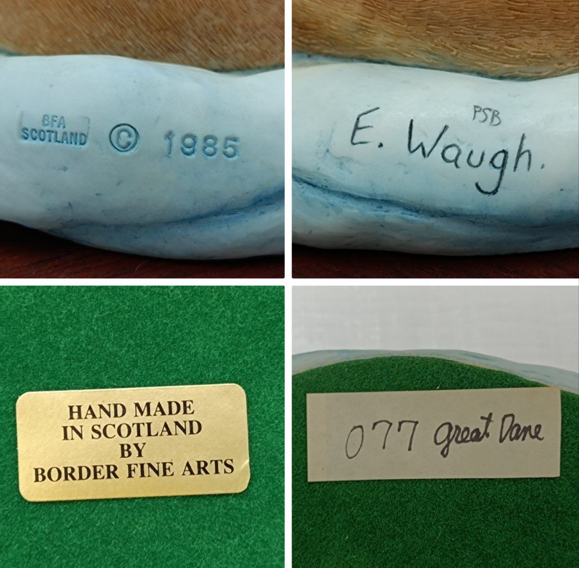 レア　ビンテージ　FBA SCOTLAND E.Waugh グレートデン置物 レア ビンテージ FBA SCOTLAND E.Waugh グレートデン置物 - メルカリ
