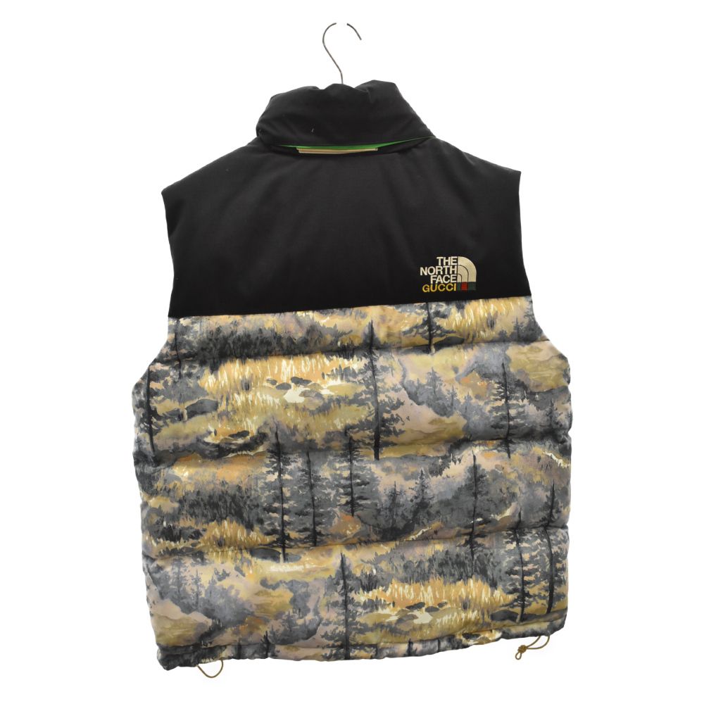 GUCCI (グッチ) 21AW ×THE NORTH FACE DOWN VEST-FOREST PRINT 663762 