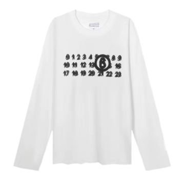 MM6 Maison Margiela ナンバーモチーフ ロングTシャツ - メルカリ
