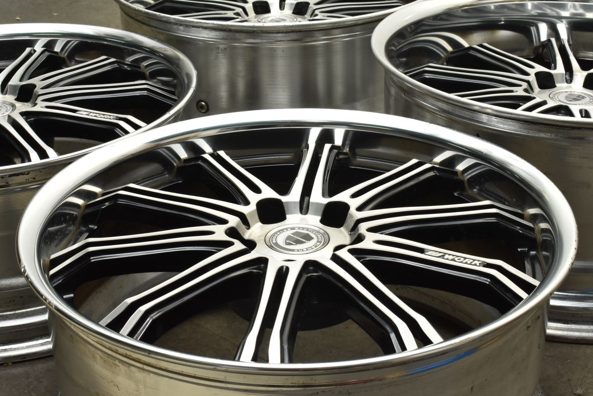 クラウン スカイライン 等に WORK シュバート SC1 20ni 9JJ 30 10.5JJ 29 PCD114.3 4本 レクサス IS GS マジェスタ マークX セルシオ