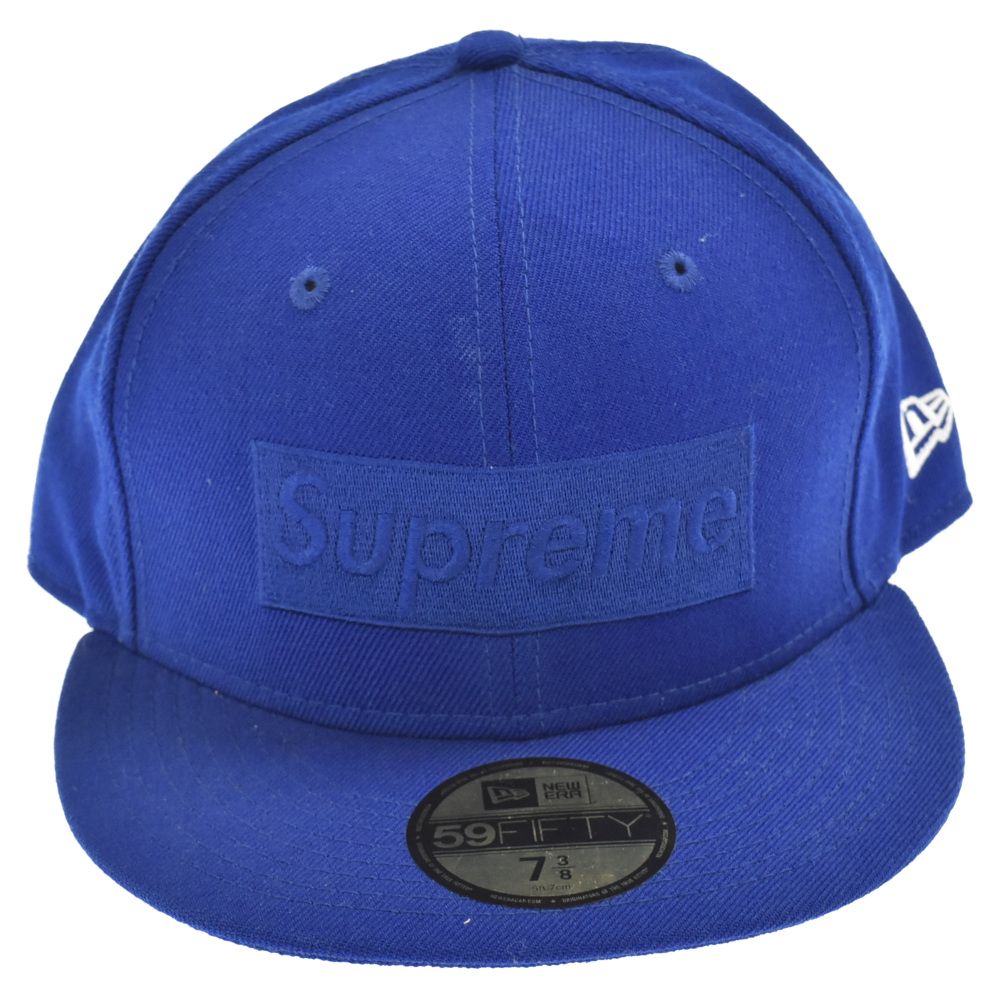 SUPREME シュプリーム 14AW×New era Tonal box logo Cap×ニューエラコラボ トーナル ボックスロゴベースボールキャップ ブルー SUPREME (シュプリーム) 14AW×New era Tonal box logo Cap×ニューエラ