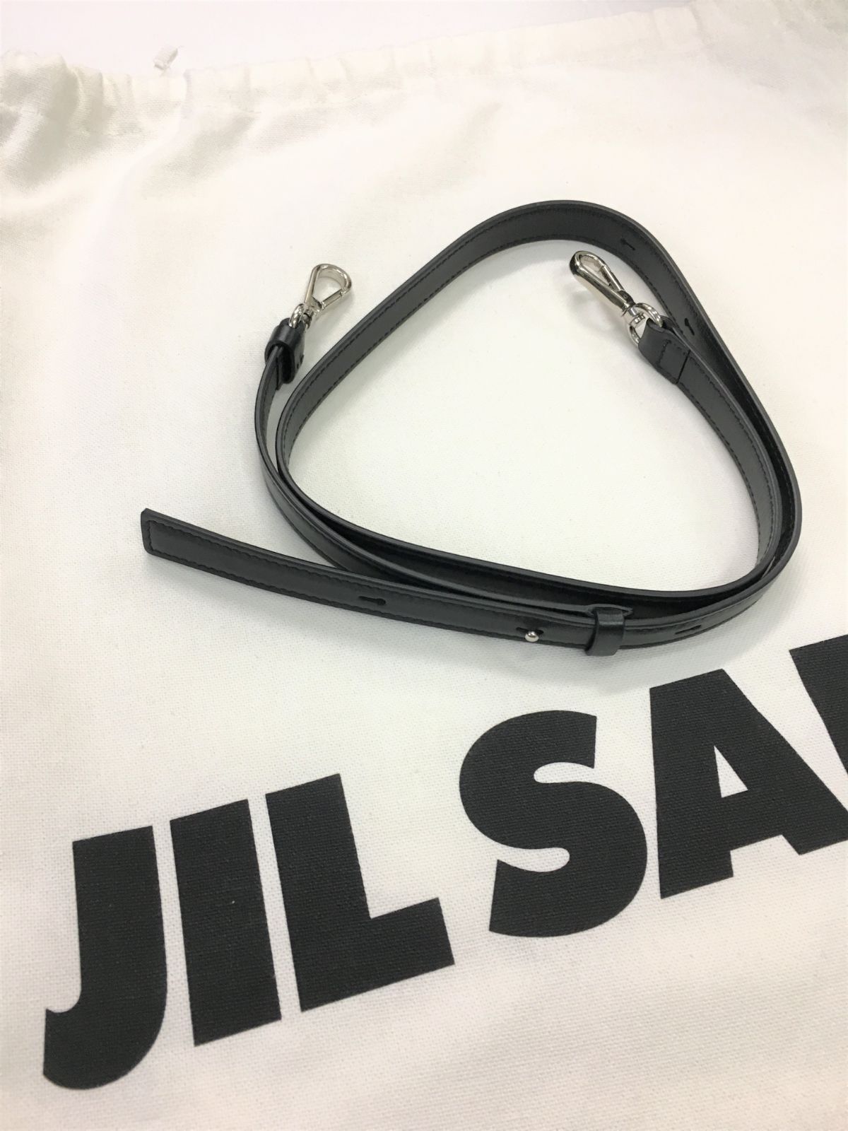 新品 JIL SANDER ロゴトート バッグ スモール キャンバス レザー