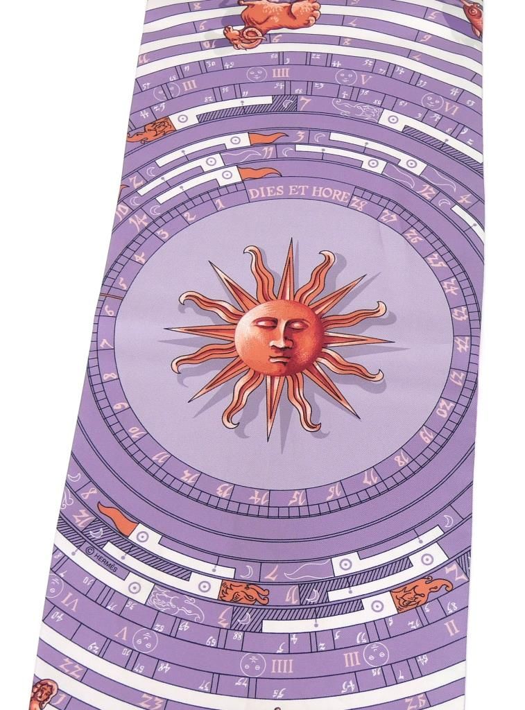 エルメス HERMES スカーフ マキシツイリー 占星術 パープル×ピンク